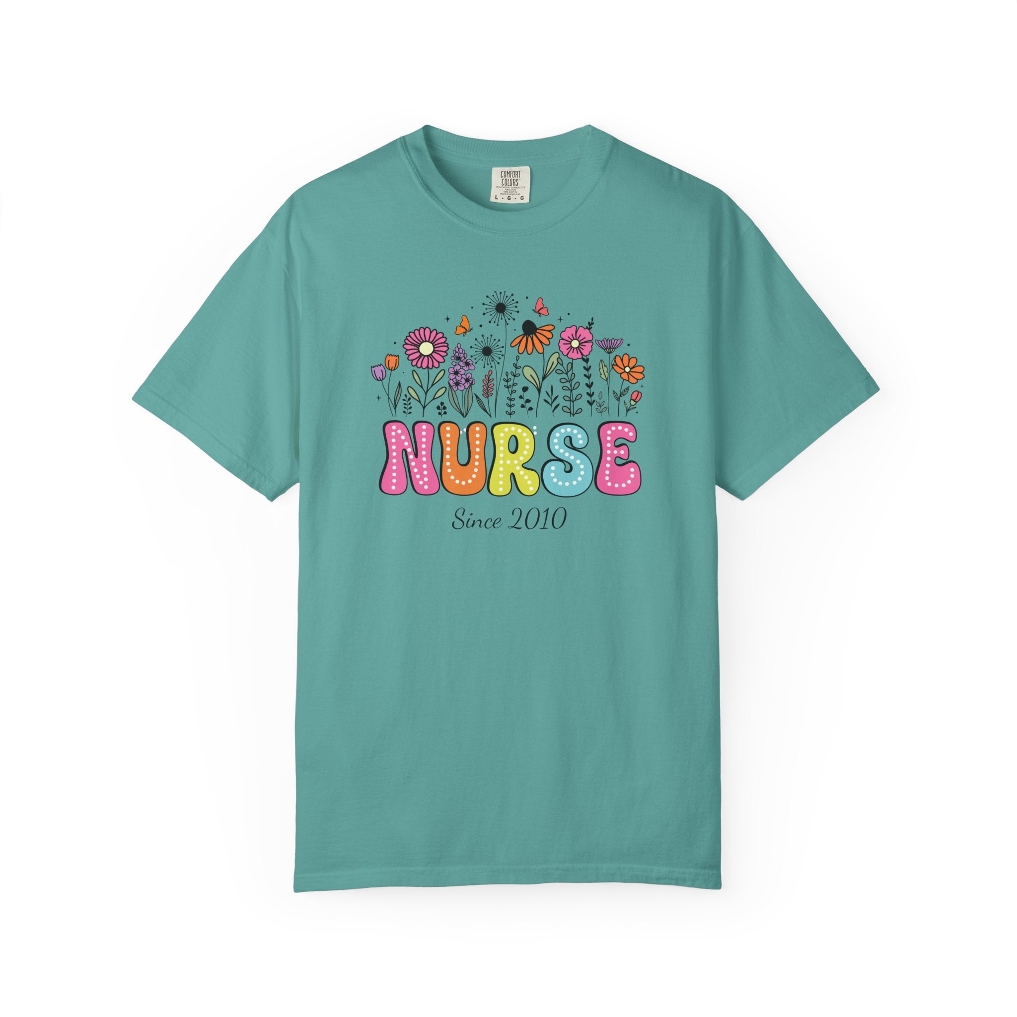 Personalized Floral Nurse T-Shirt, New Nurse Grad Gift, Nurse Gift