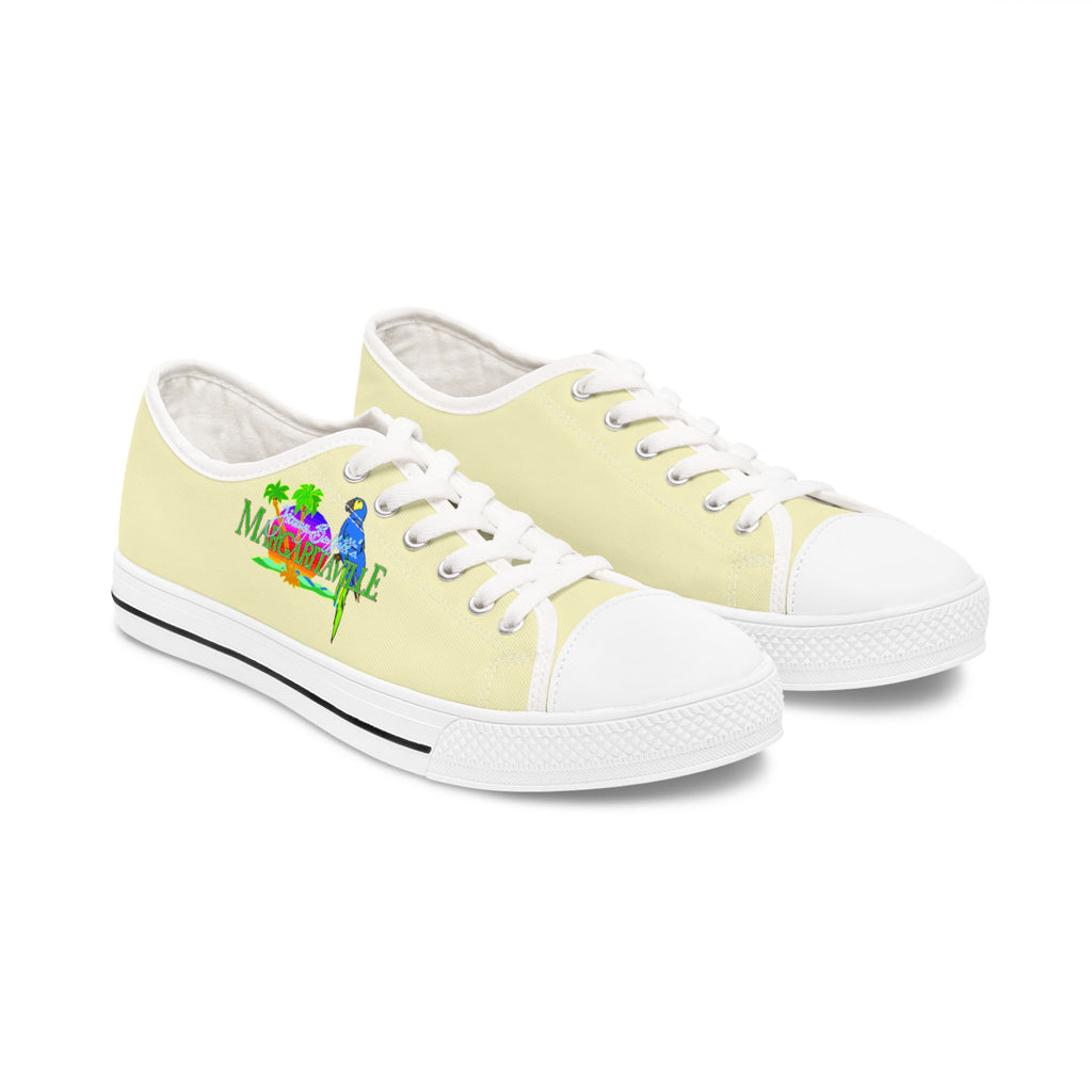 Chic Margaritaville Women's Low Top Sneakers with Tropical Vibe, Casual Footwear for Beach Days, Vacation shoes