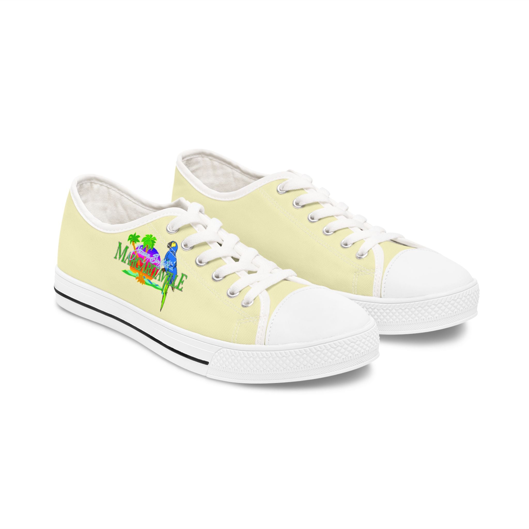 Chic Margaritaville Women's Low Top Sneakers with Tropical Vibe, Casual Footwear for Beach Days, Vacation shoes