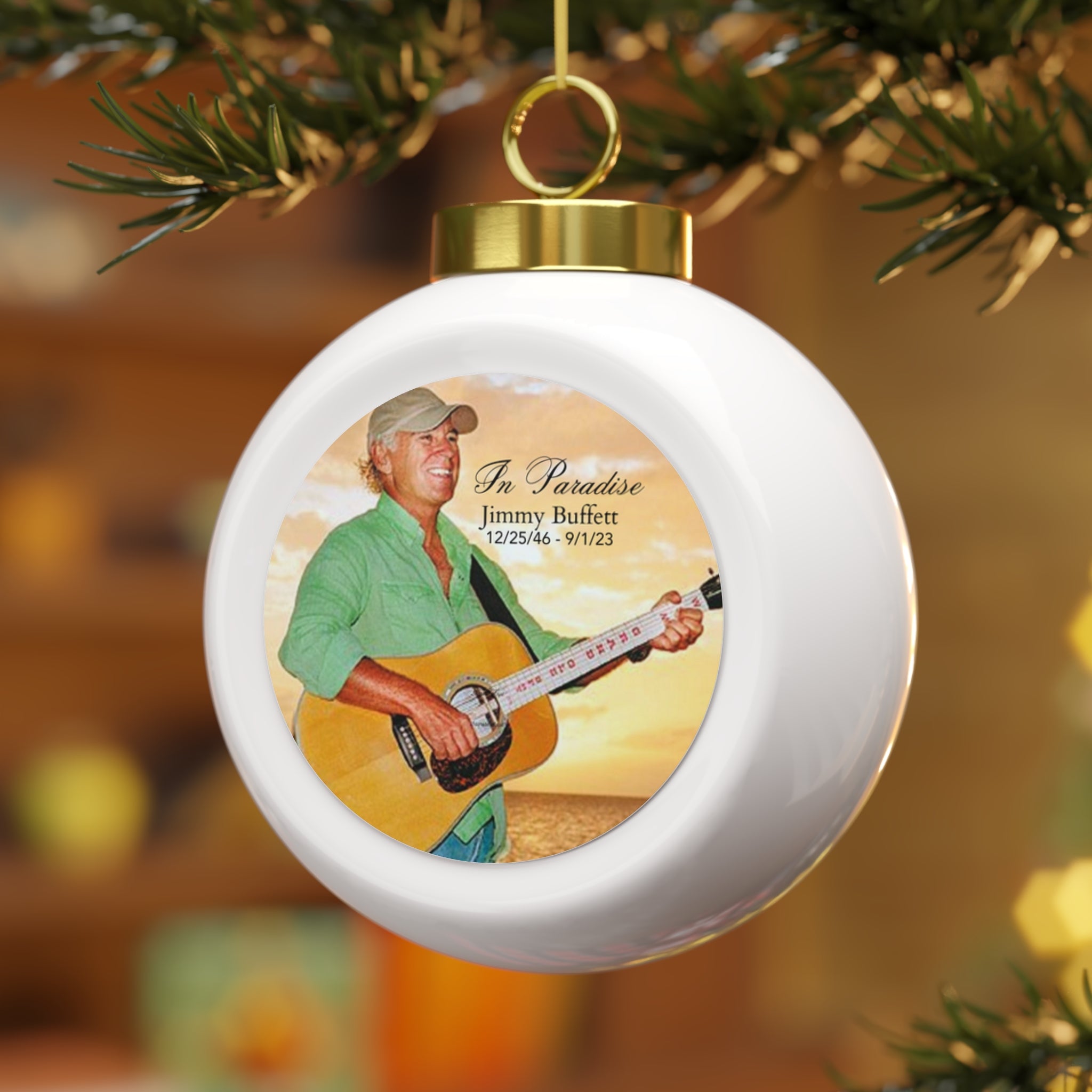 Jimmy Buffett, Ceramic Ball Ornament