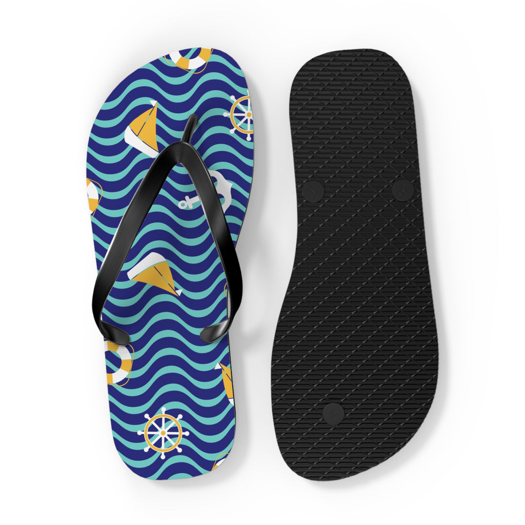 At Sea Tropical Flip Flops