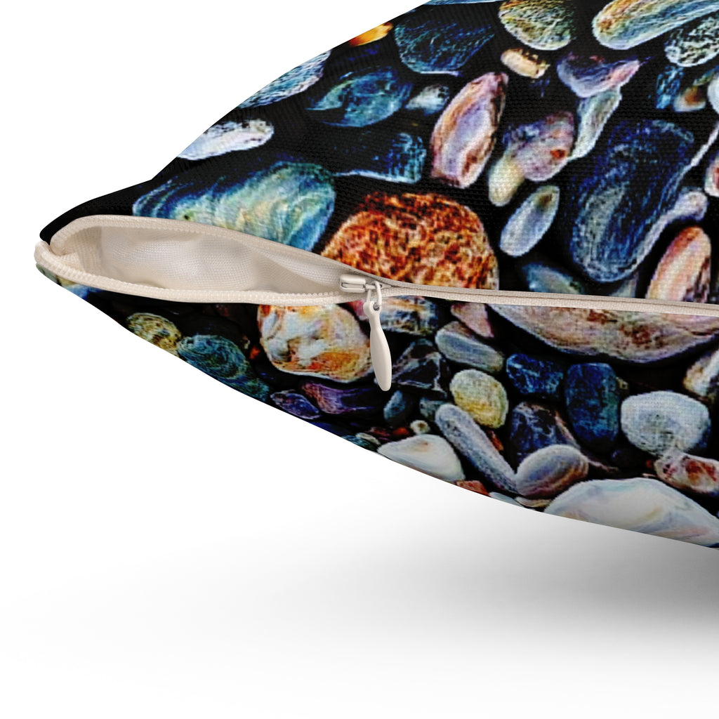 River Rocks Throw Pillow