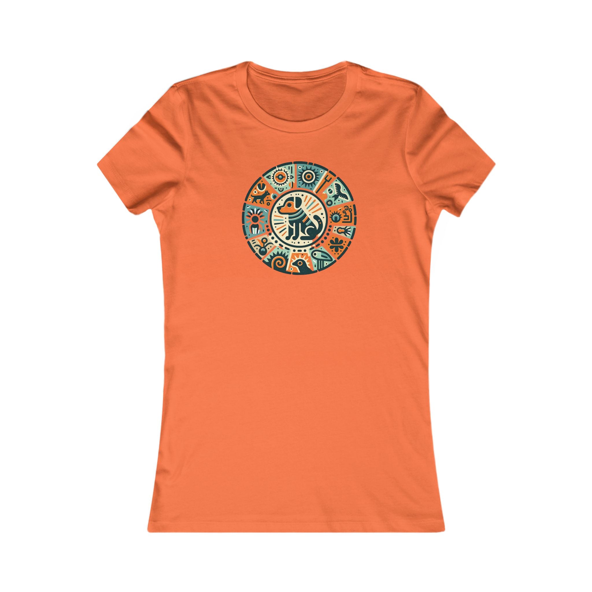 Petroglyph Dog Tee, Southwest Shirt, Women's Graphic T-Shirt, Dog Mom Gift, Tribal Print Top