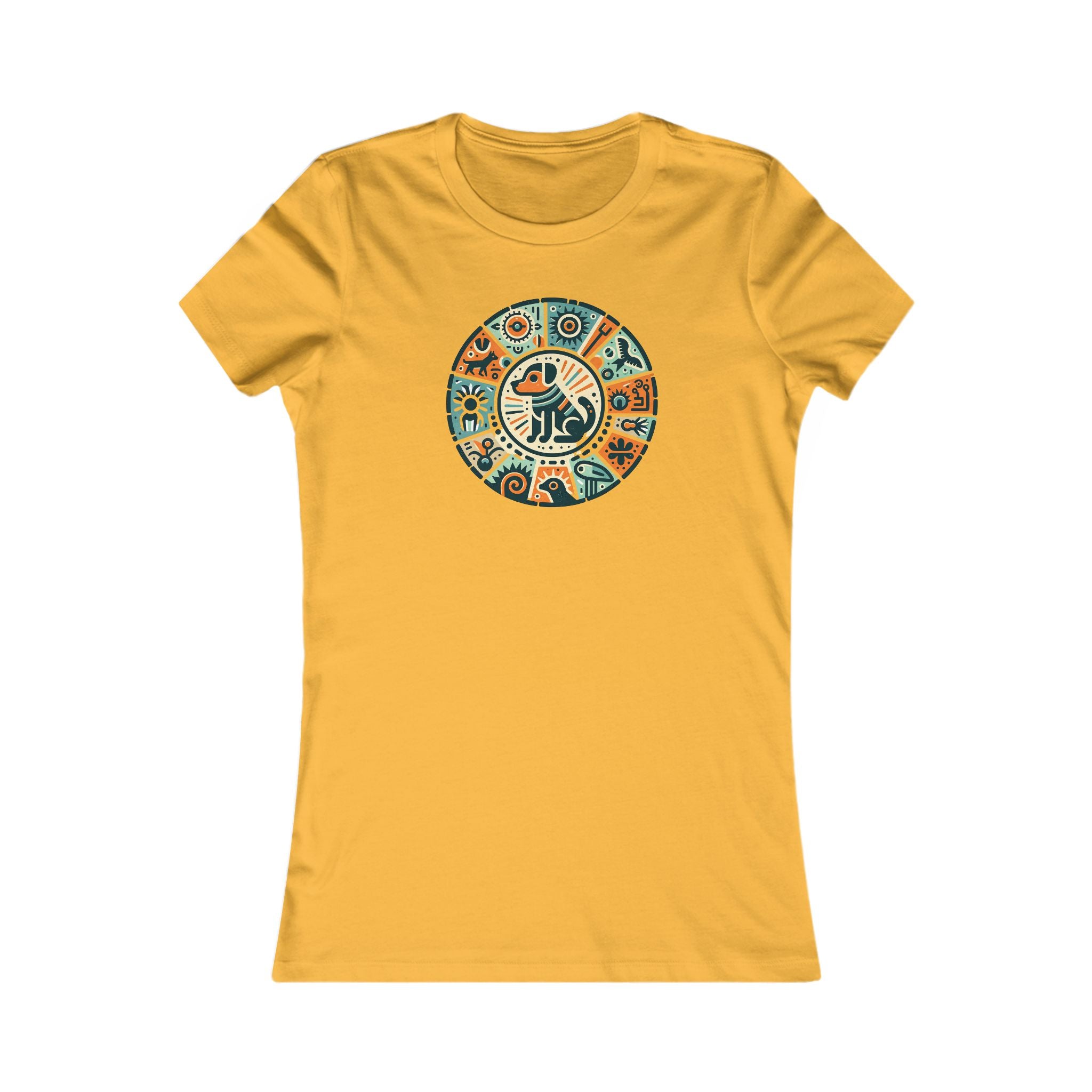 Petroglyph Dog Tee, Southwest Shirt, Women's Graphic T-Shirt, Dog Mom Gift, Tribal Print Top
