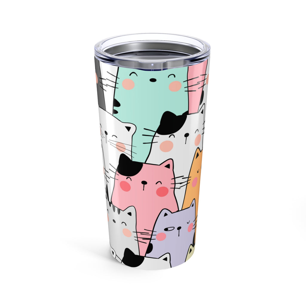 Colorful Cats, Hot and Cold Tumbler 20oz