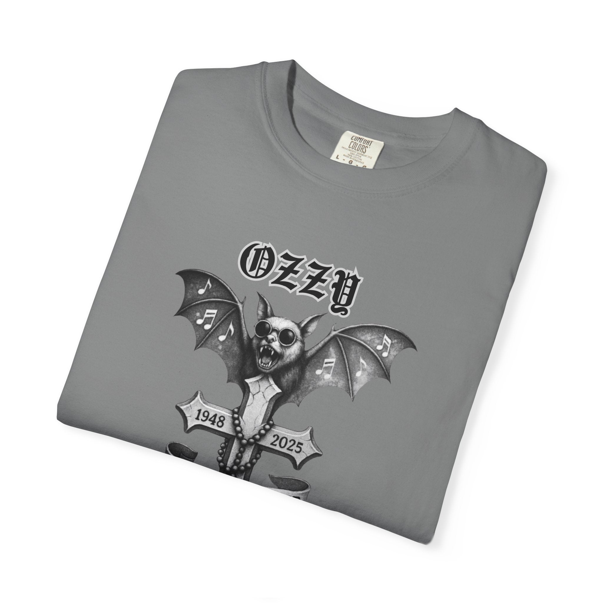 OZZY Bat Memorial T-Shirt, Memorial Blk Sabbath, Music Lover Tee, Ozzy Fan Shirt, Rock T-Shirt, Ozzy Unisex T-Shirts