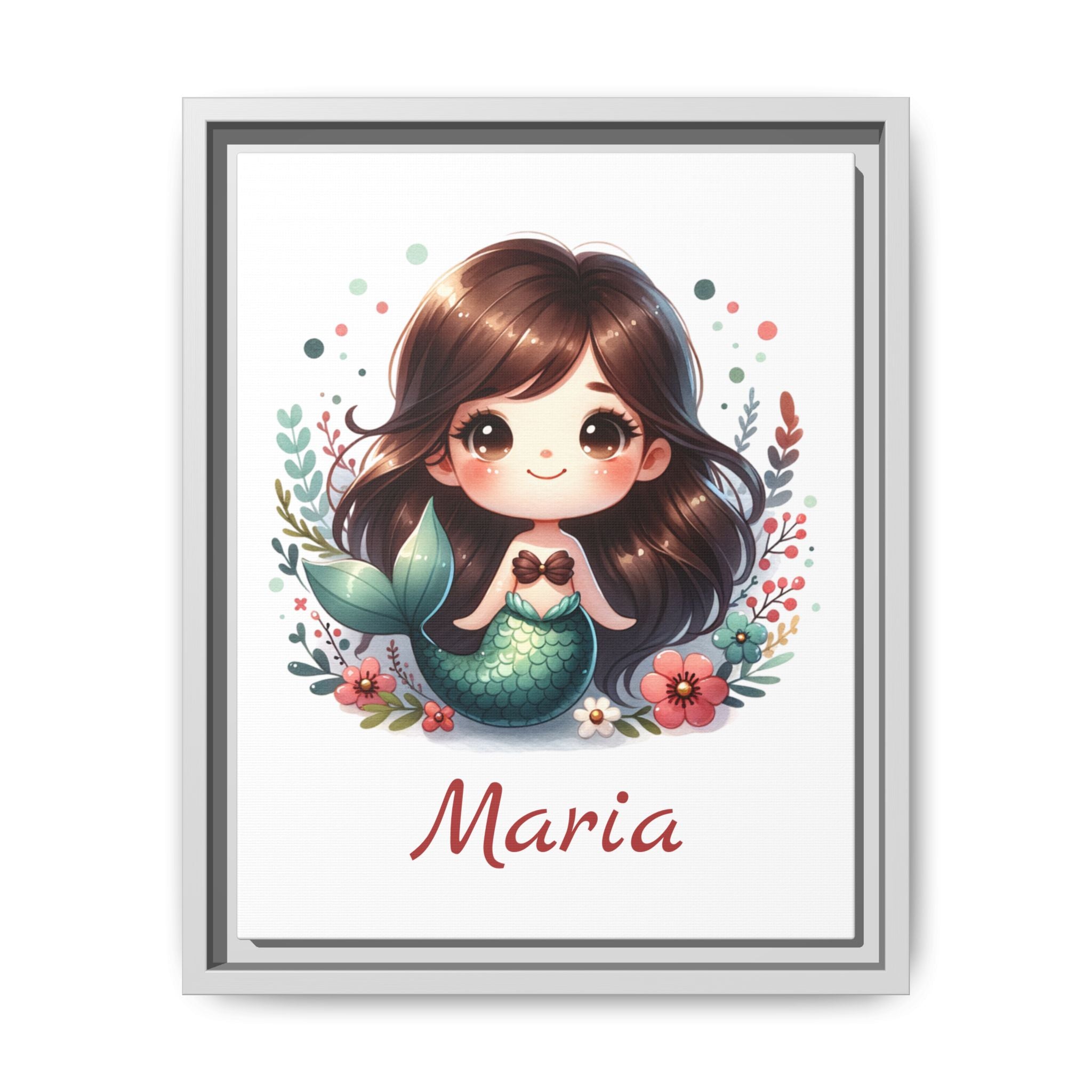 Canvas Art, Mermaid Wall Decor for Girls Room, Personalized Ocean Fantasy Painting, Toddler Bedroom Decoration, Kids Bathroom Sea Theme,