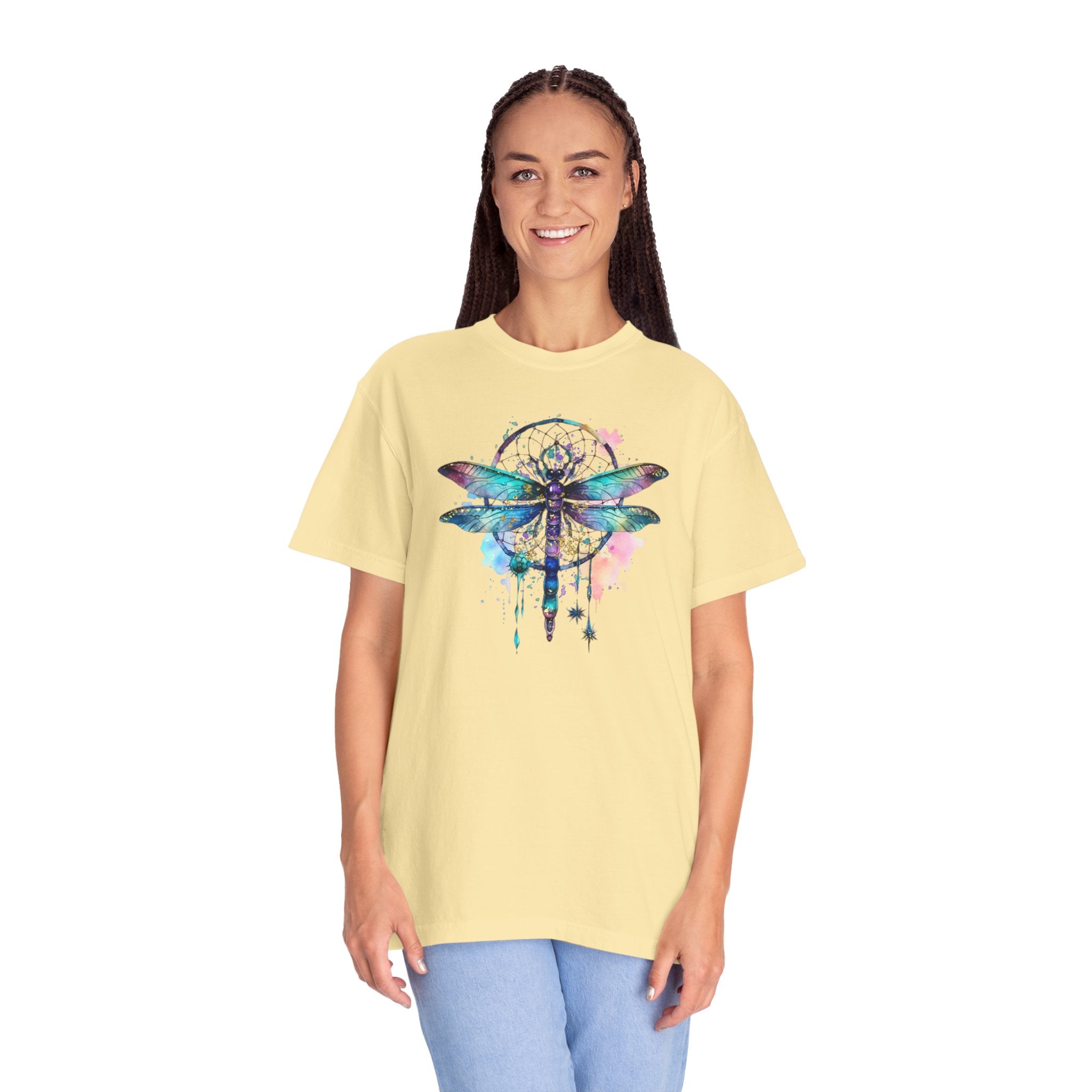 Blue Dragonfly Dreamcatcher T-Shirt for Men and Women