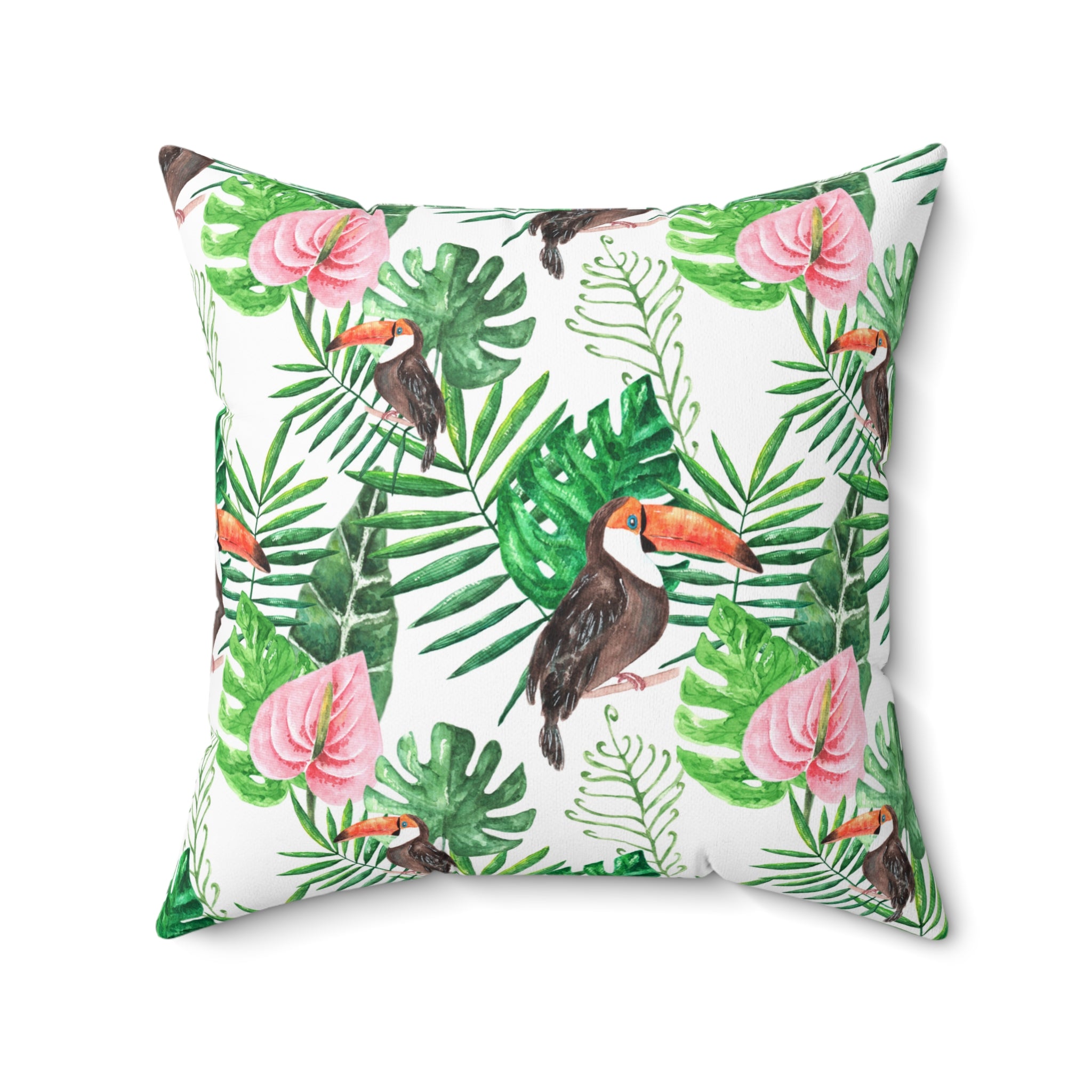 Tropical Toucan Throw Pillow