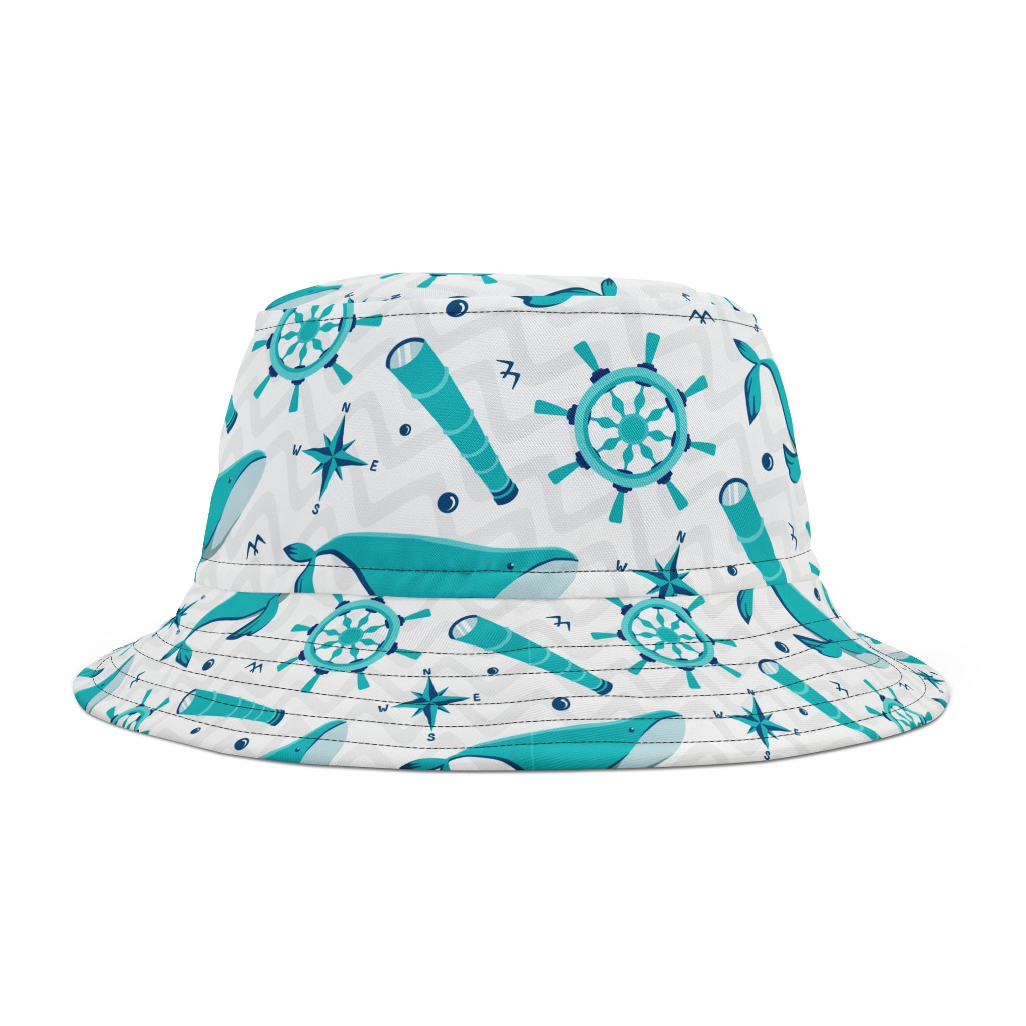 Whale Watching Bucket Hat, Summer Bucket Hat, Beach Bucket Hat, Nautical Hat