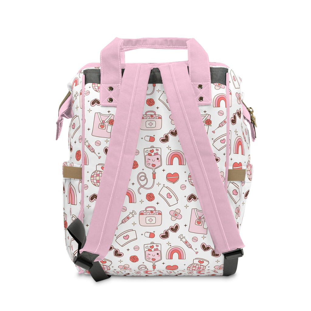 Personalized  CNA Tote Bag, Heart Print Nursing Backpack, CNA Valentine's Day Gift, Lightweight CNA Bag, Multifunctional Travel Nurse Bag