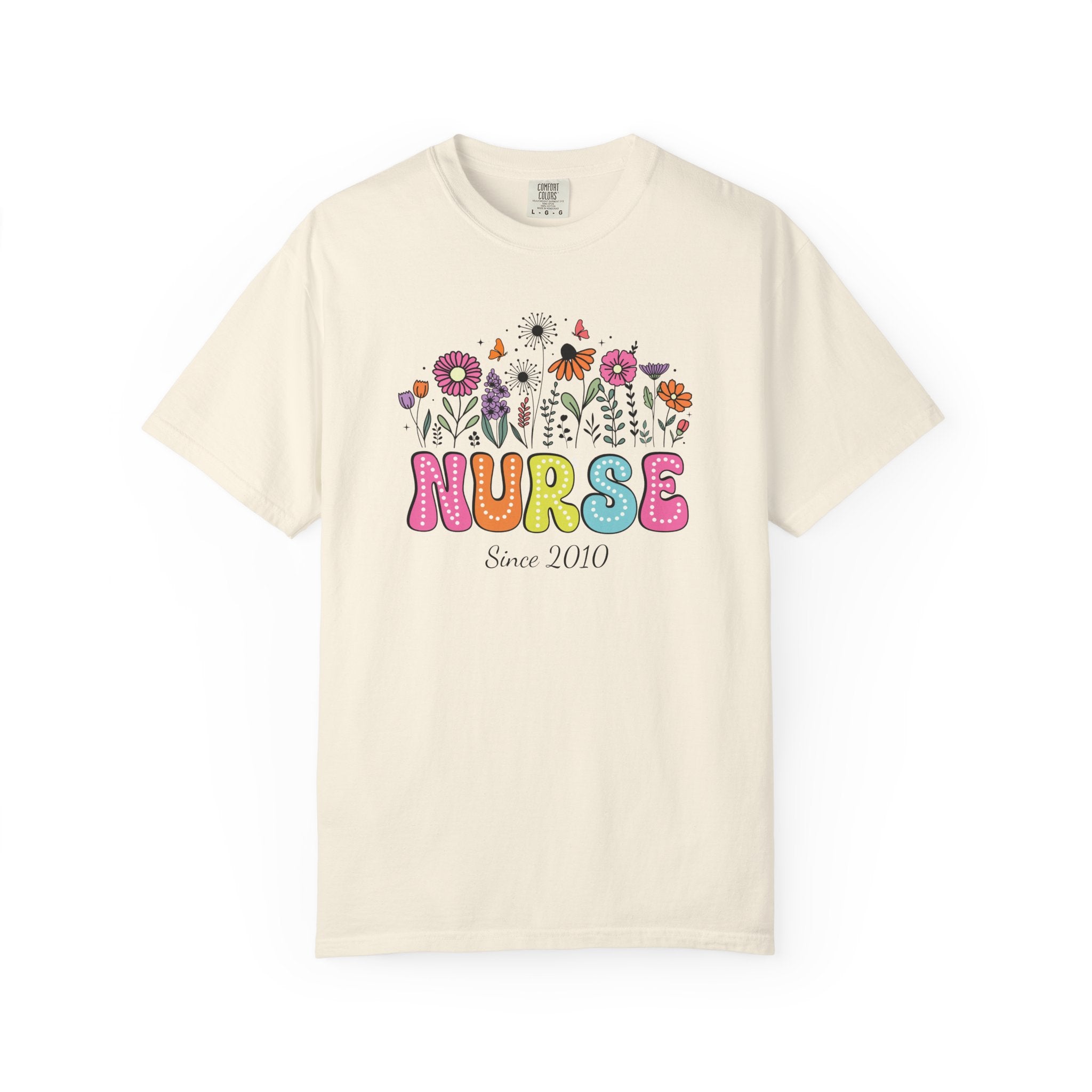Personalized Floral Nurse T-Shirt, New Nurse Grad Gift, Nurse Gift