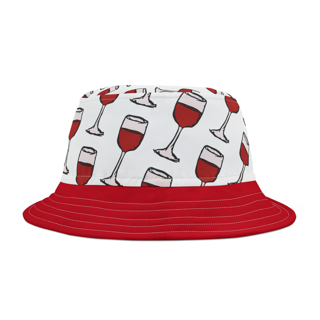 Wine Bucket Hat, White