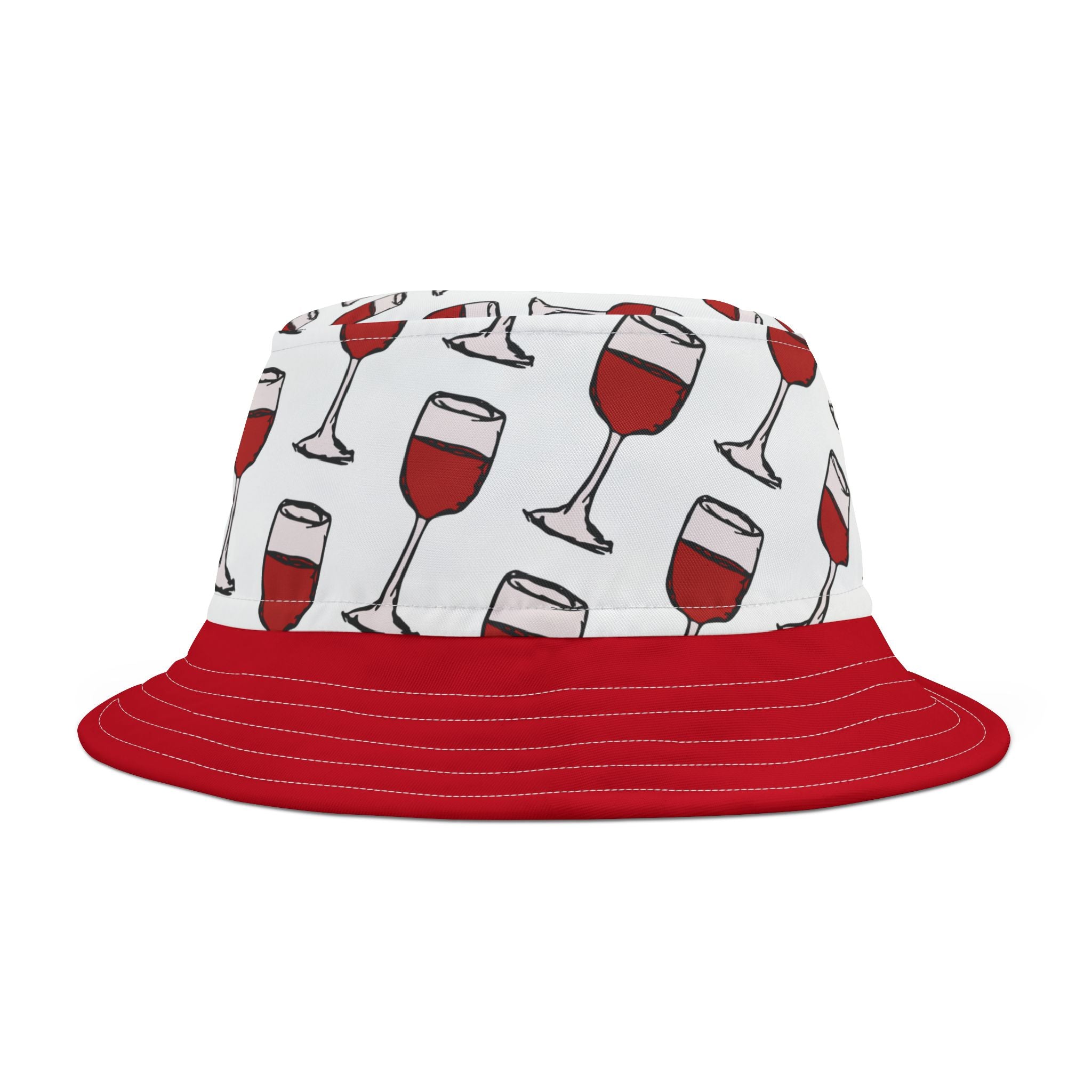 Wine Bucket Hat, White