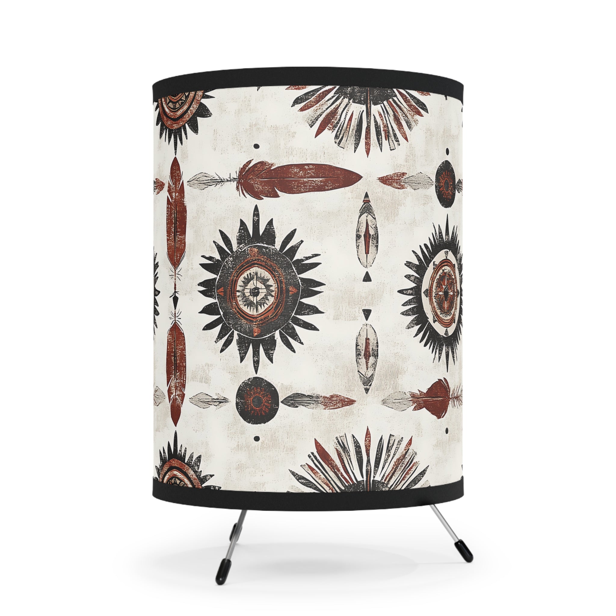 Southwestern Native Design Table Lamp, Unique Lighting, Gift for Nature Lovers, Vintage Style, Home Decor, US\'CA Plug