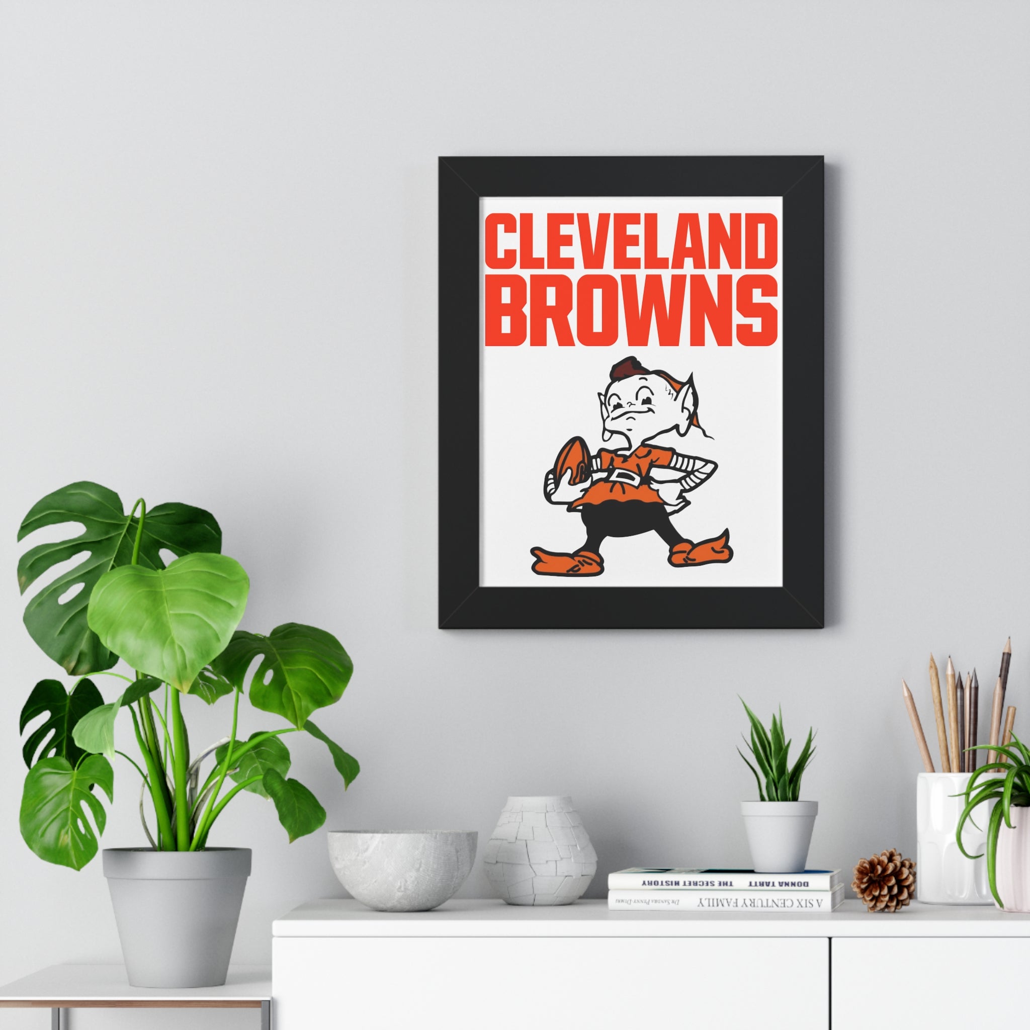 Retro Cleveland Browns Framed Wall Art