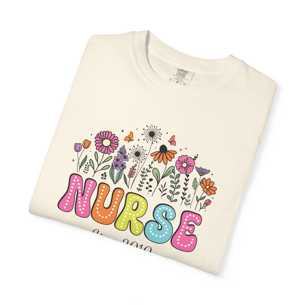 Personalized Floral Nurse T-Shirt, New Nurse Grad Gift, Nurse Gift