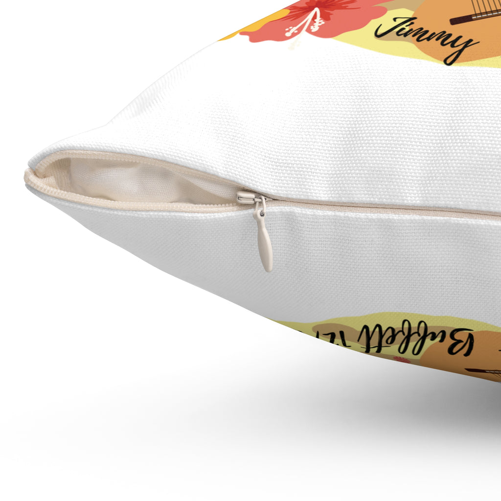 Jimmy Buffett Tribute Throw Pillow