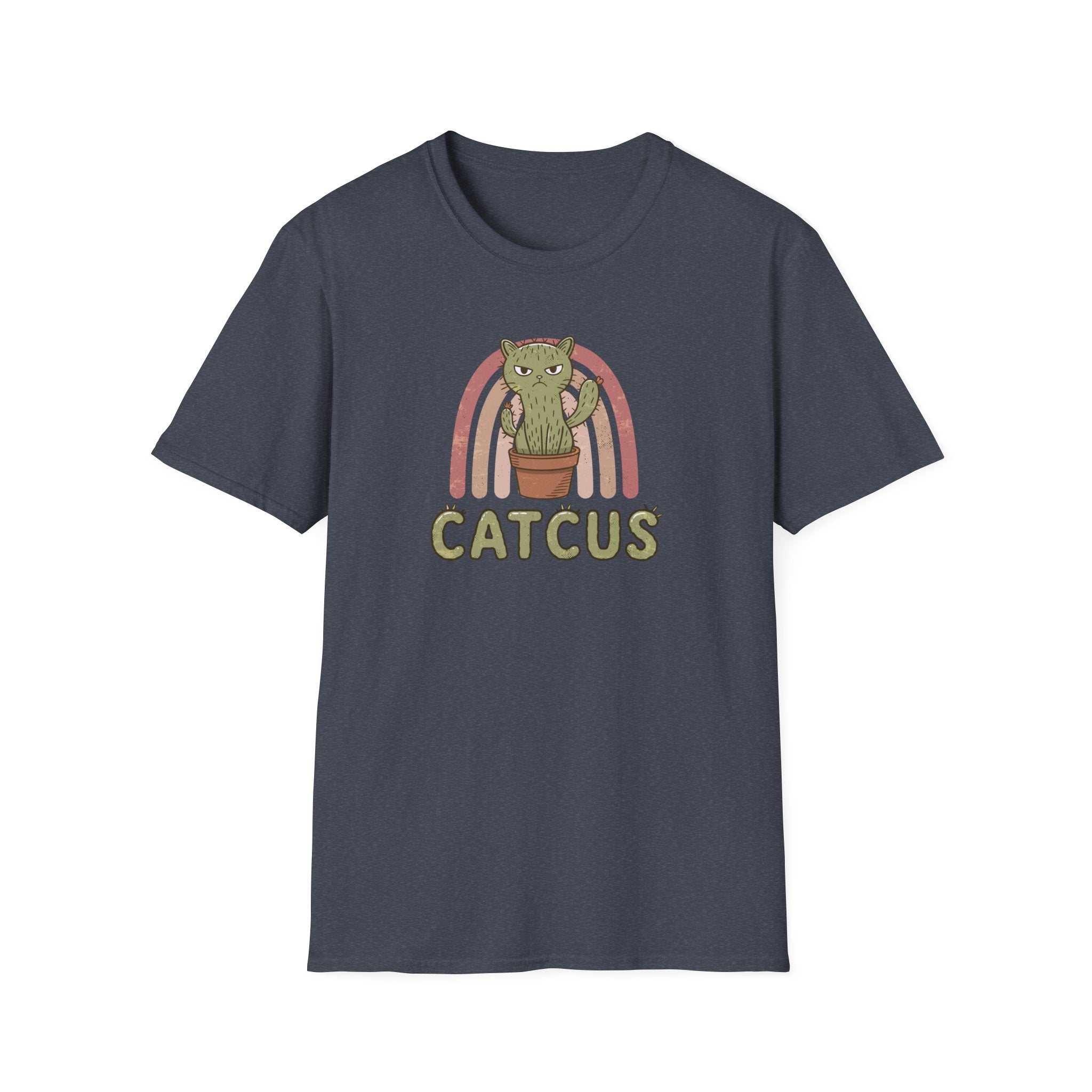 Cute Cat Cactus Unisex T-Shirt, Funny Cat Lover Gift, Plant Enthusiast Tee, Gift for Her, Quirky Humor Shirt, Summer Fashion