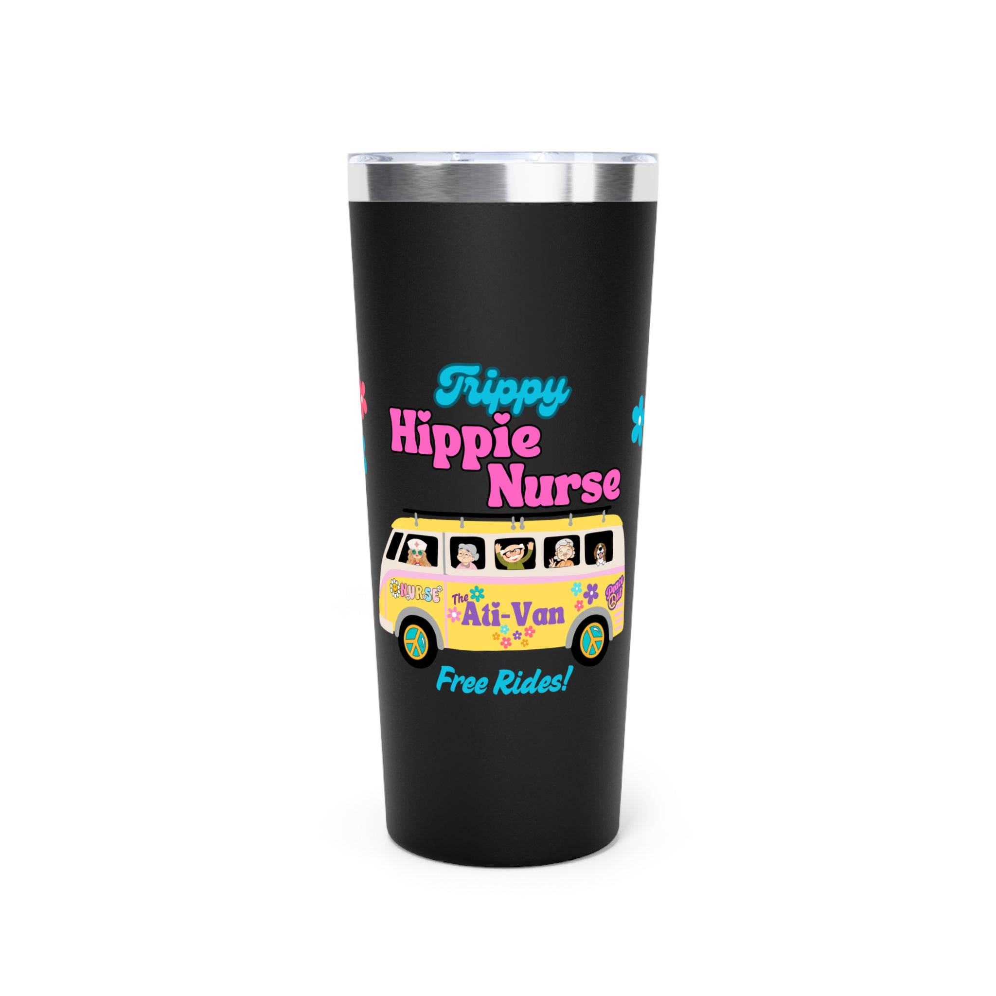 Trippy Hippie Nurse, Copper Vacuum Insulated Tumbler, 22oz