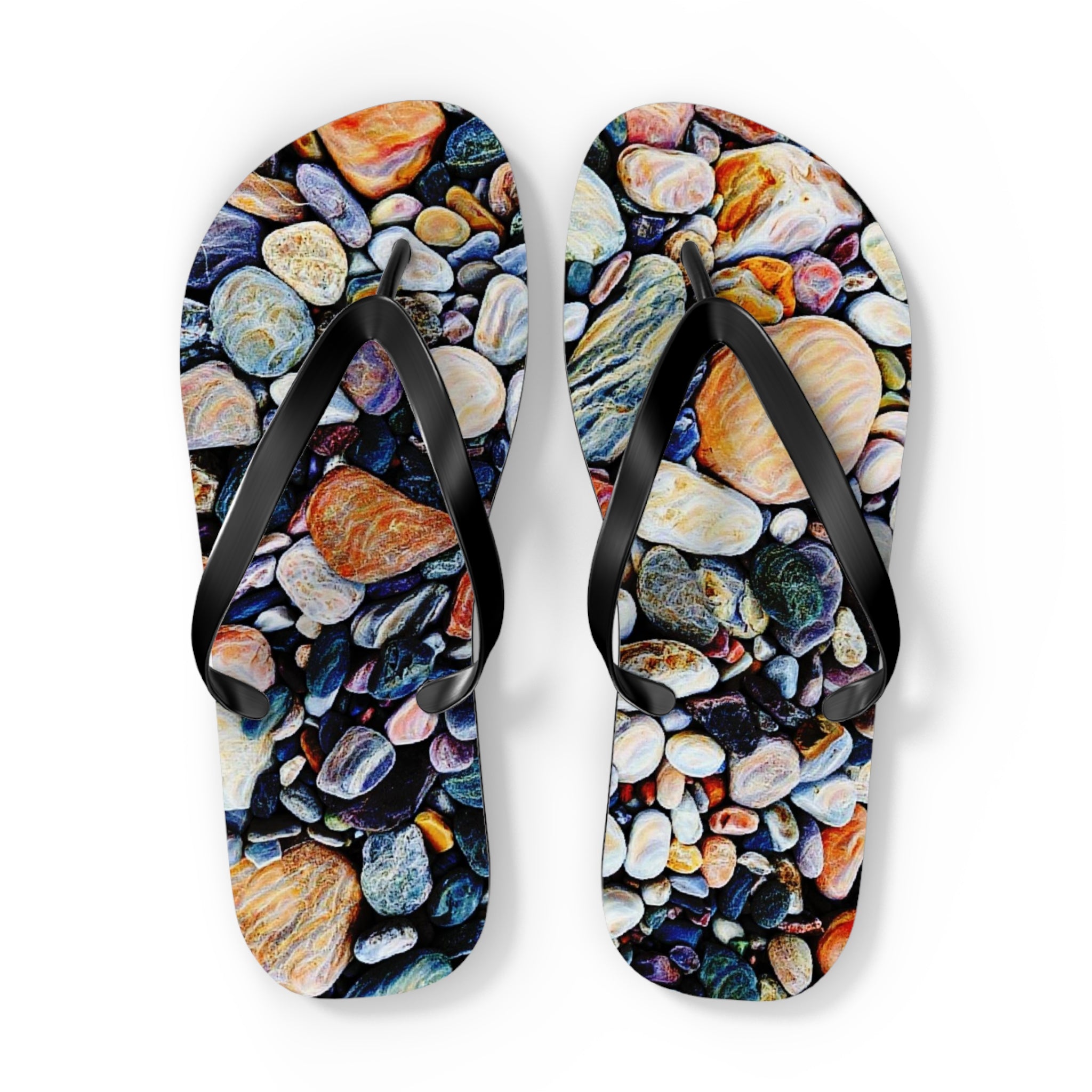 Colorful Stones Flip Flops