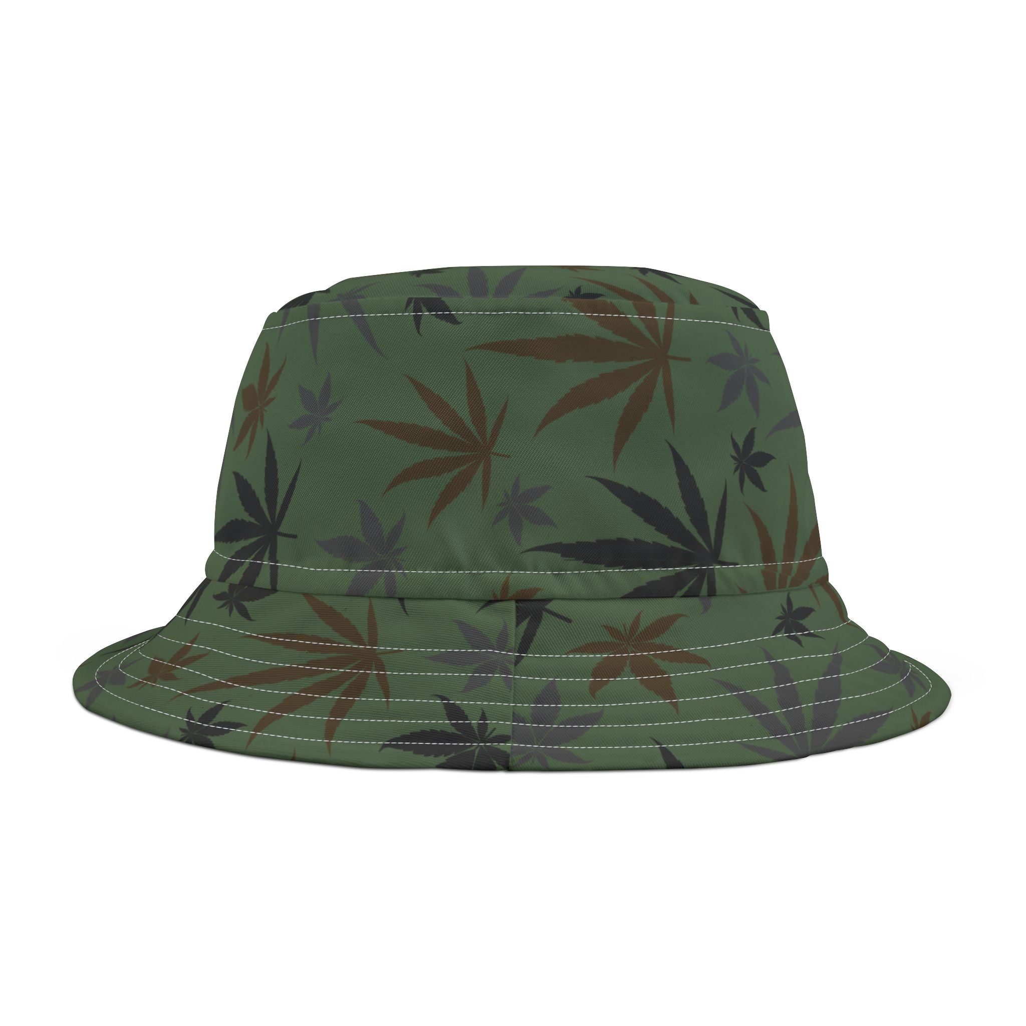 Marijuana Camo Bucket Hat, Summer Sun Hat, Weed Bucket Hat,  Sun Shade Hat