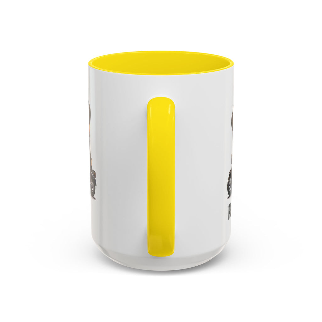 Personalized Motorcycle Pug Mug , Custom Dog Lover Coffee Cup