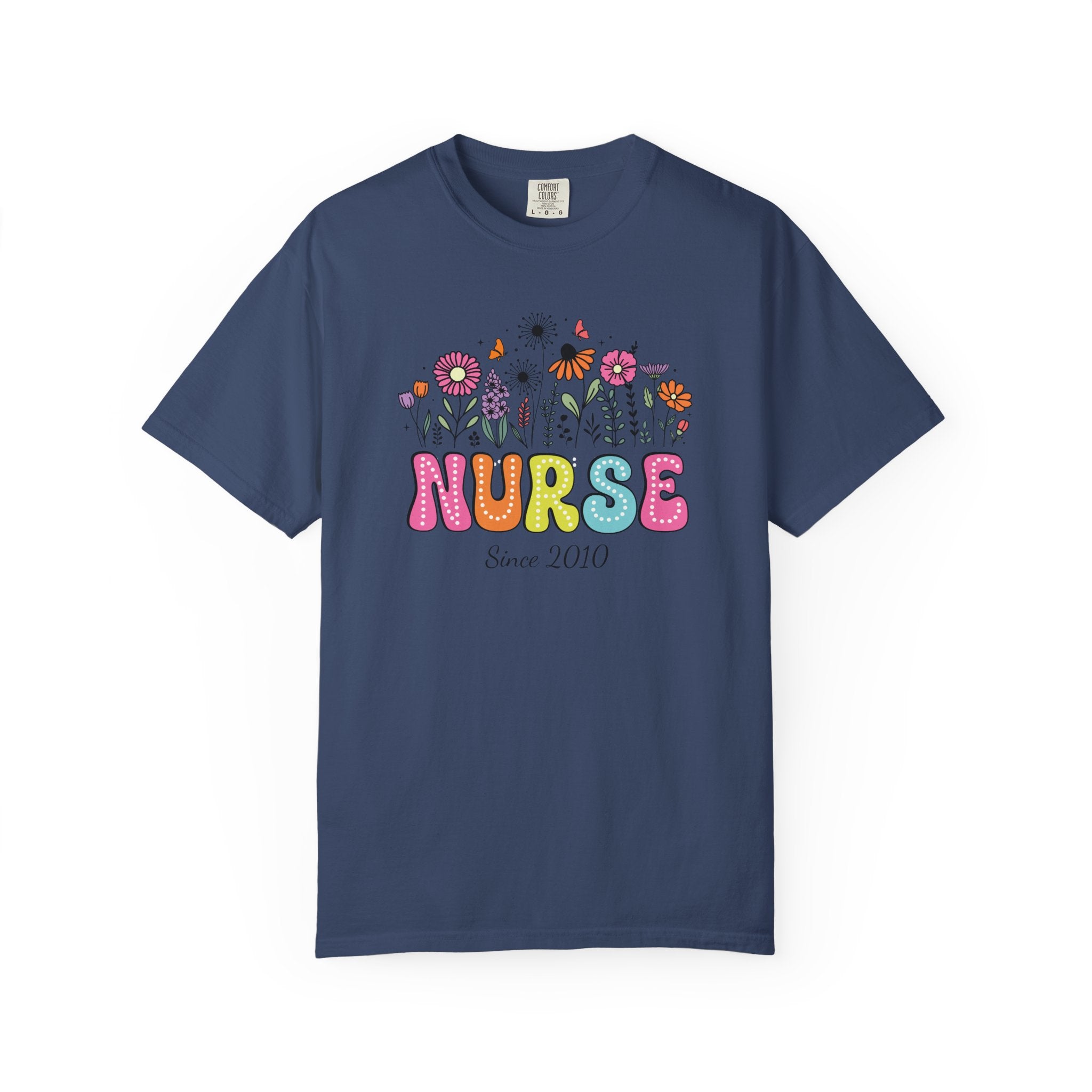Personalized Floral Nurse T-Shirt, New Nurse Grad Gift, Nurse Gift