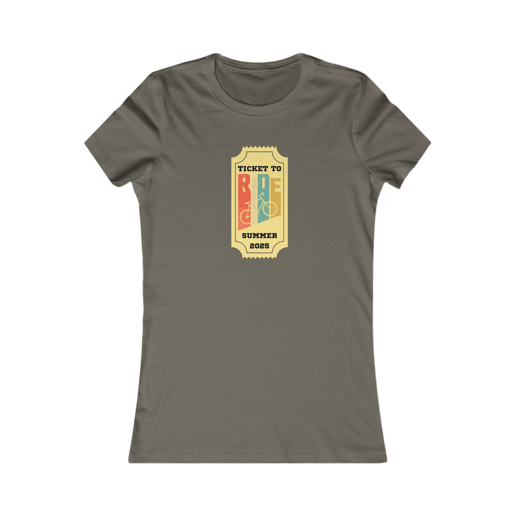 Ticket to Ride Summer 2023 Tee, Women's  Summer T-Shirt, Biking Shirt, Vacation Top, Concert Apparel, Gift for Music Lovers