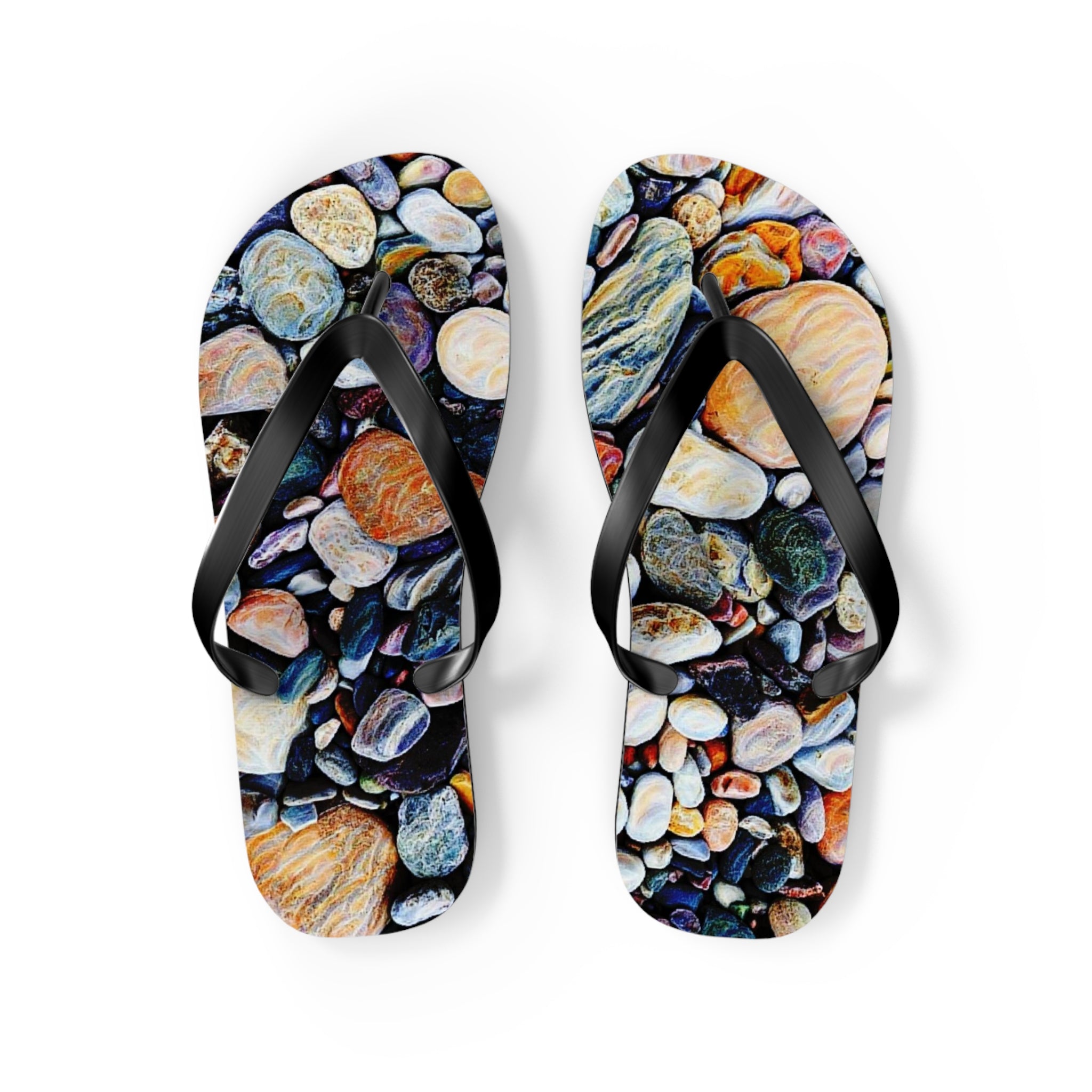Colorful Stones Flip Flops