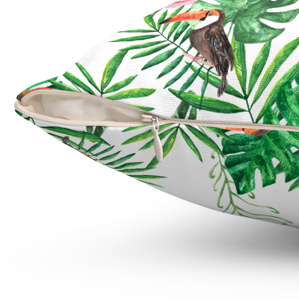 Tropical Toucan Throw Pillow