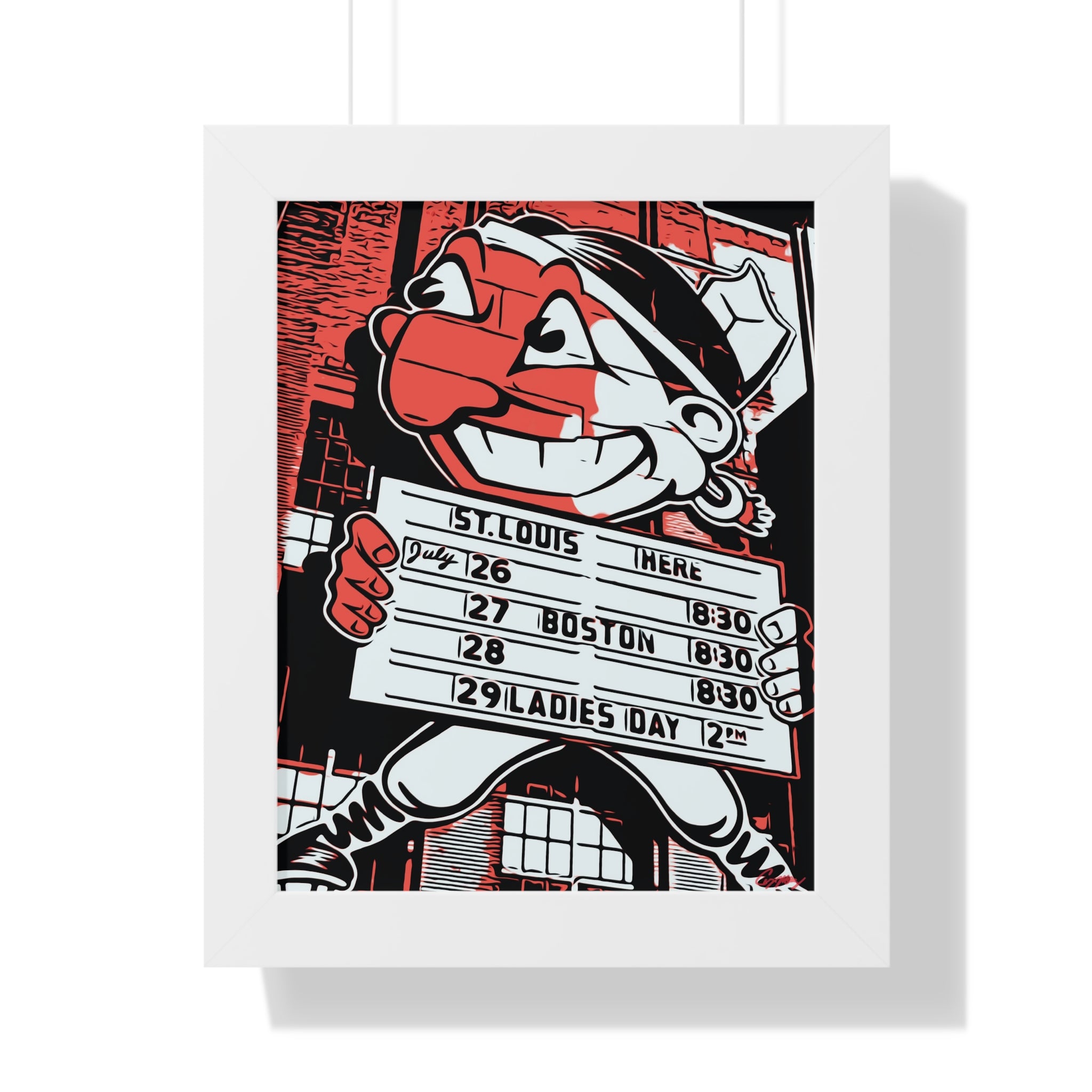 Retro Cleveland Indians Framed Wall Art