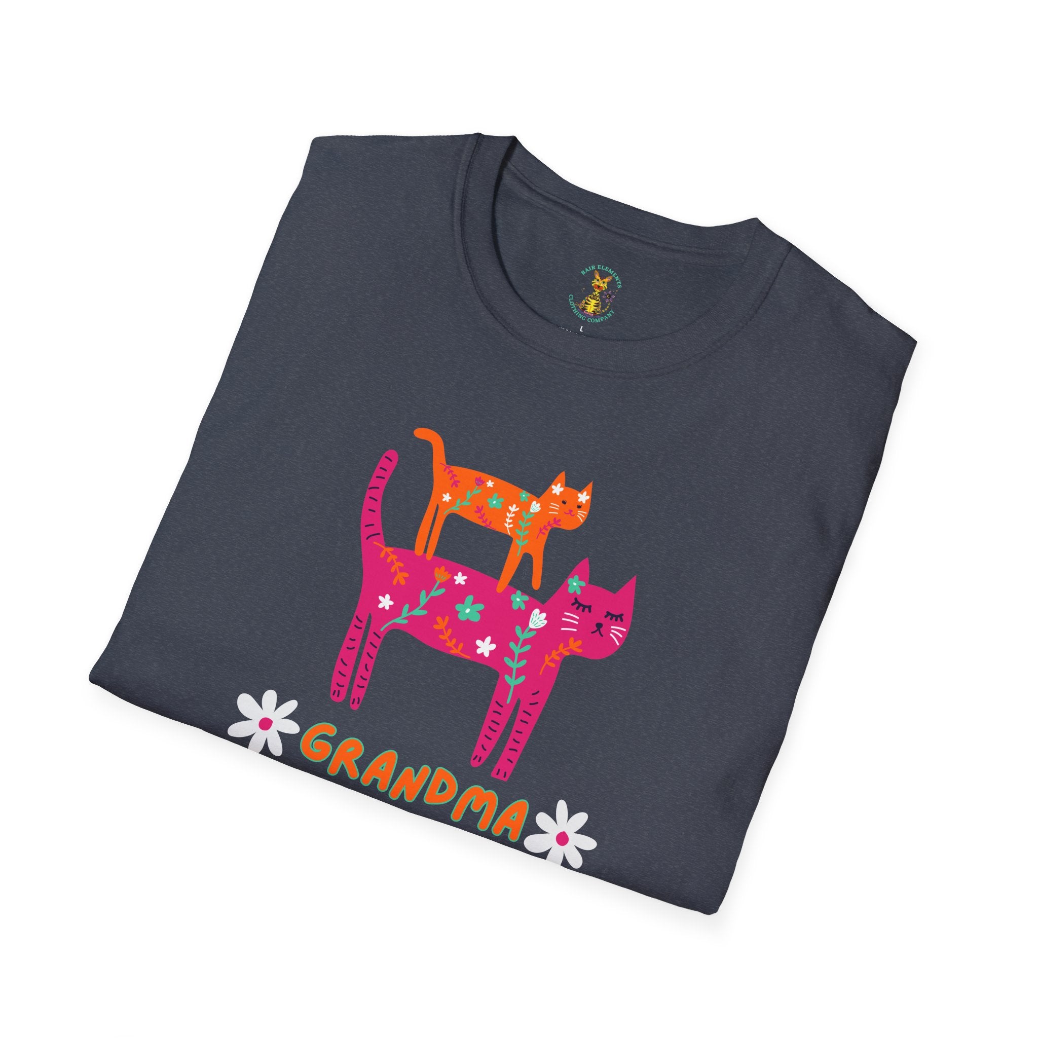 Grandma Cat T-Shirt, Mother's Day T-Shirt, Sizes XS-5X, Cat Print T-Shirt for Women