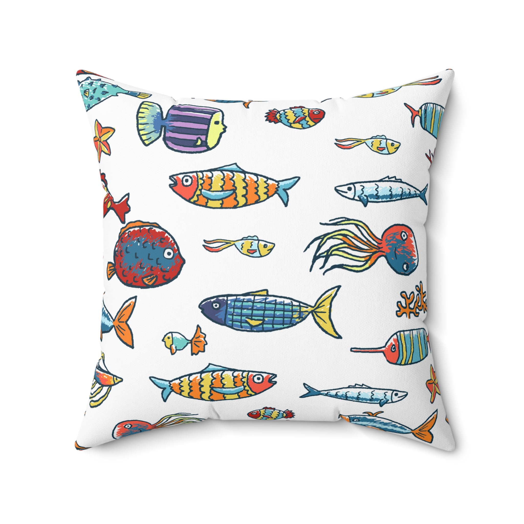 Tropical Fish Throw Pillow