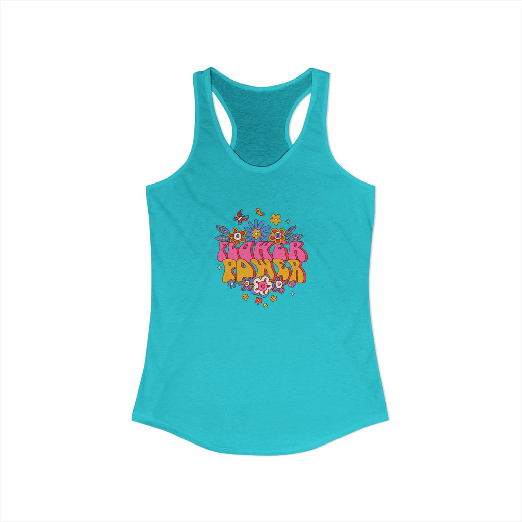 Retro Flower Power,  Women's Ideal Racerback Tank