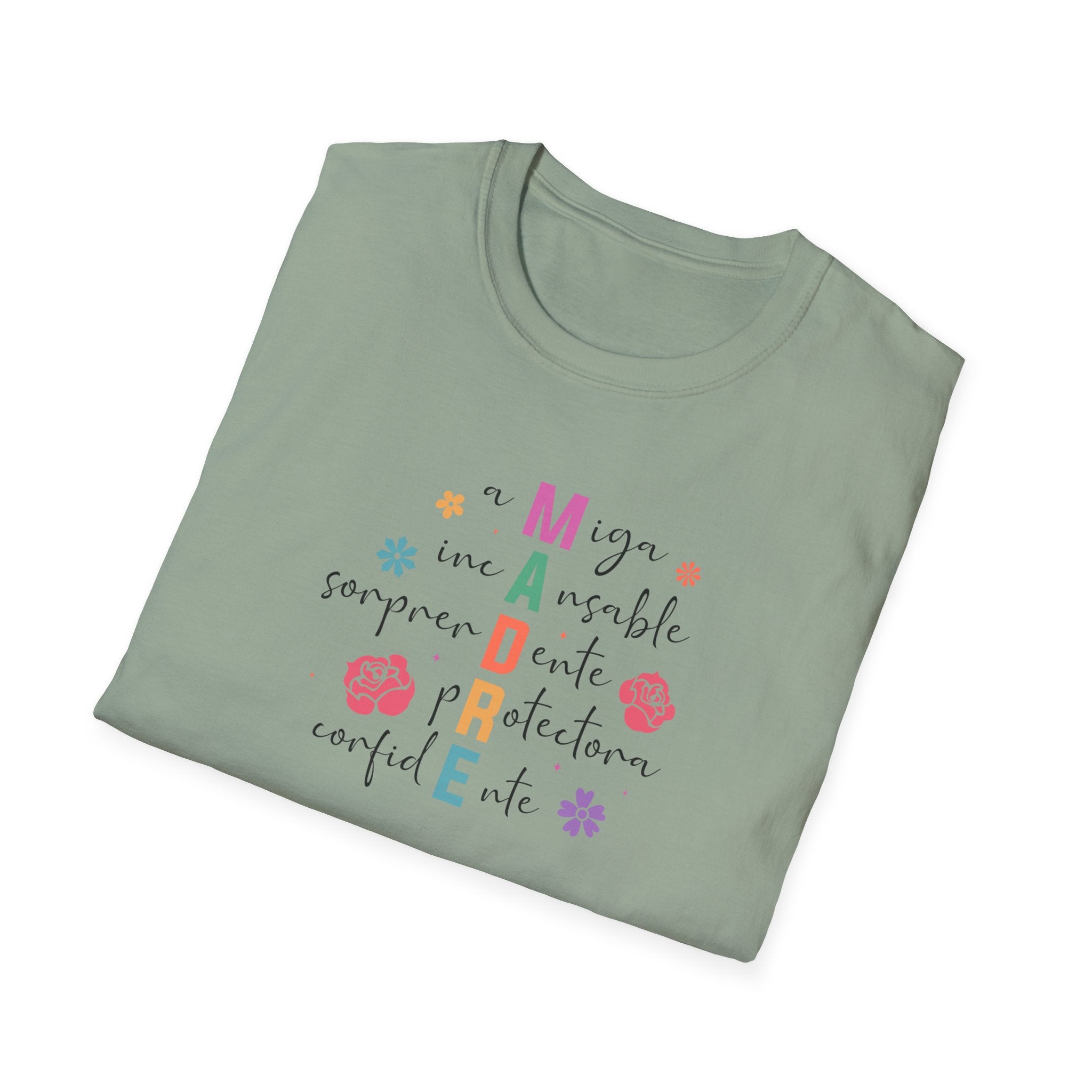 Madre Inspirational Unisex Softstyle T-Shirt, Spanish Mother's Day Shirt, Mother's Day Tee