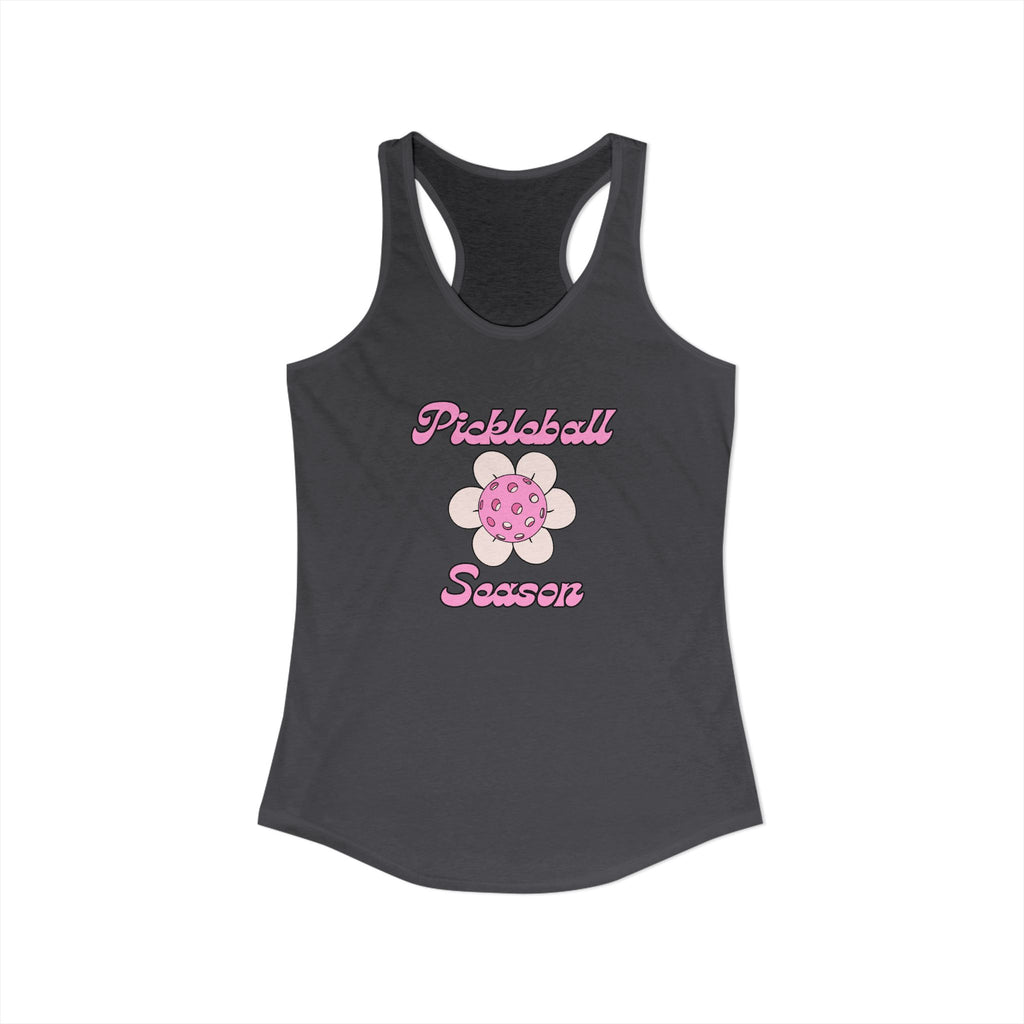 Pickleball Season Racerback Tank, Women's Sports Top, Summer Activewear, Gift for Pickleball Fans, Trendy Workout Shirt