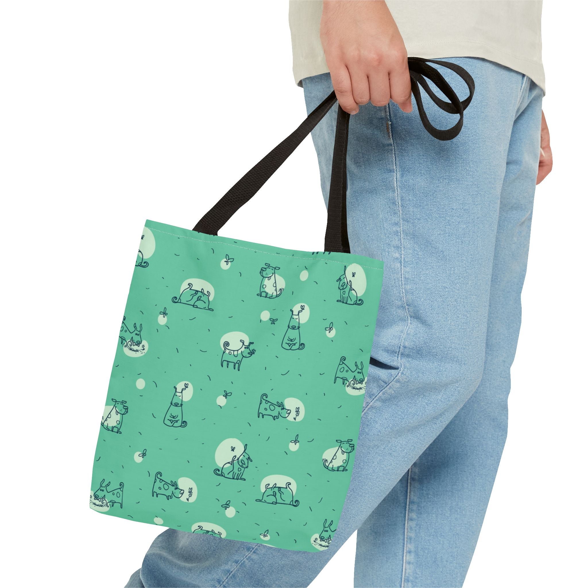 Cute Dog Print Tote Bag, 3 Sizes