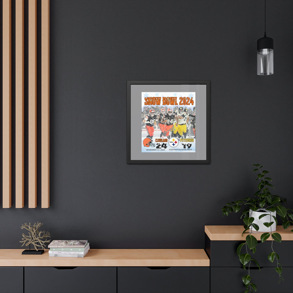 Cleveland Snow Bowl 2024 Limited Edition Wall Art Framed Poster 16 X 16, 24 X 24