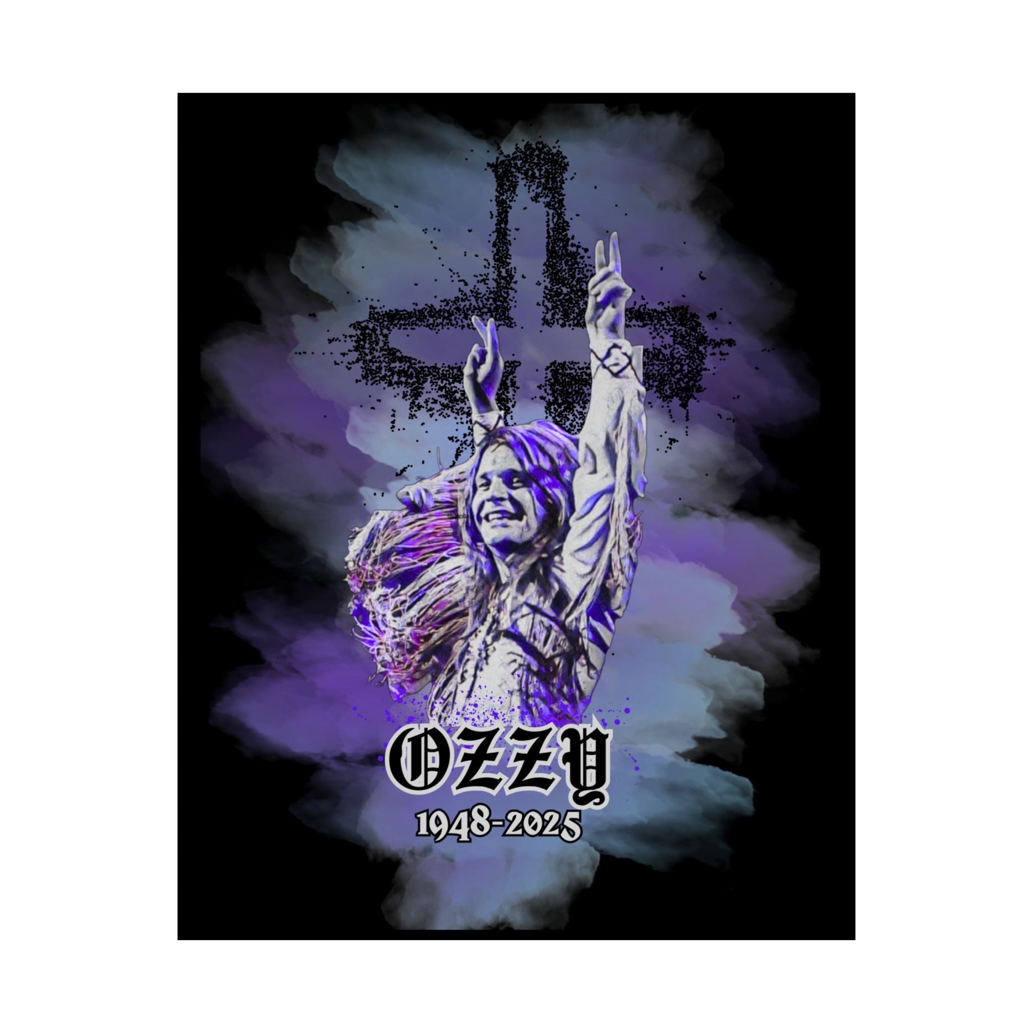 Ozzy Tribute Poster, Matte Vertical Art Print, Music Lover Gift, Home Office Wall Decor, Heavy Metal Print, Dorm Room Decor, Rock and Roll