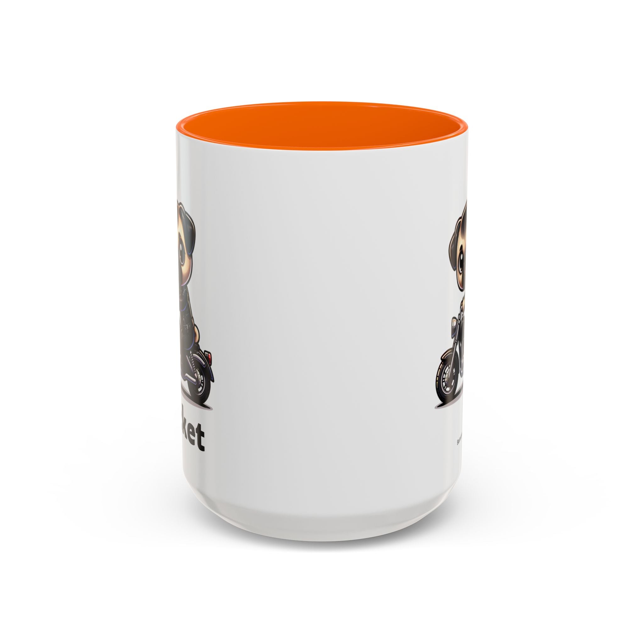 Personalized Motorcycle Pug Mug , Custom Dog Lover Coffee Cup