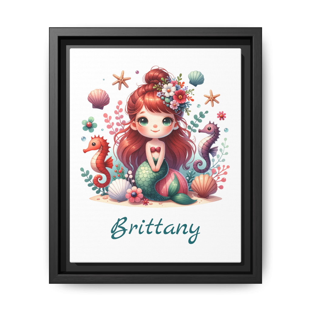 Personalized Little Red Haired Mermaid Girls Bedroom Decor, Great Gift Idea, Mermaid Wall Decor, Custom Name Wall Art