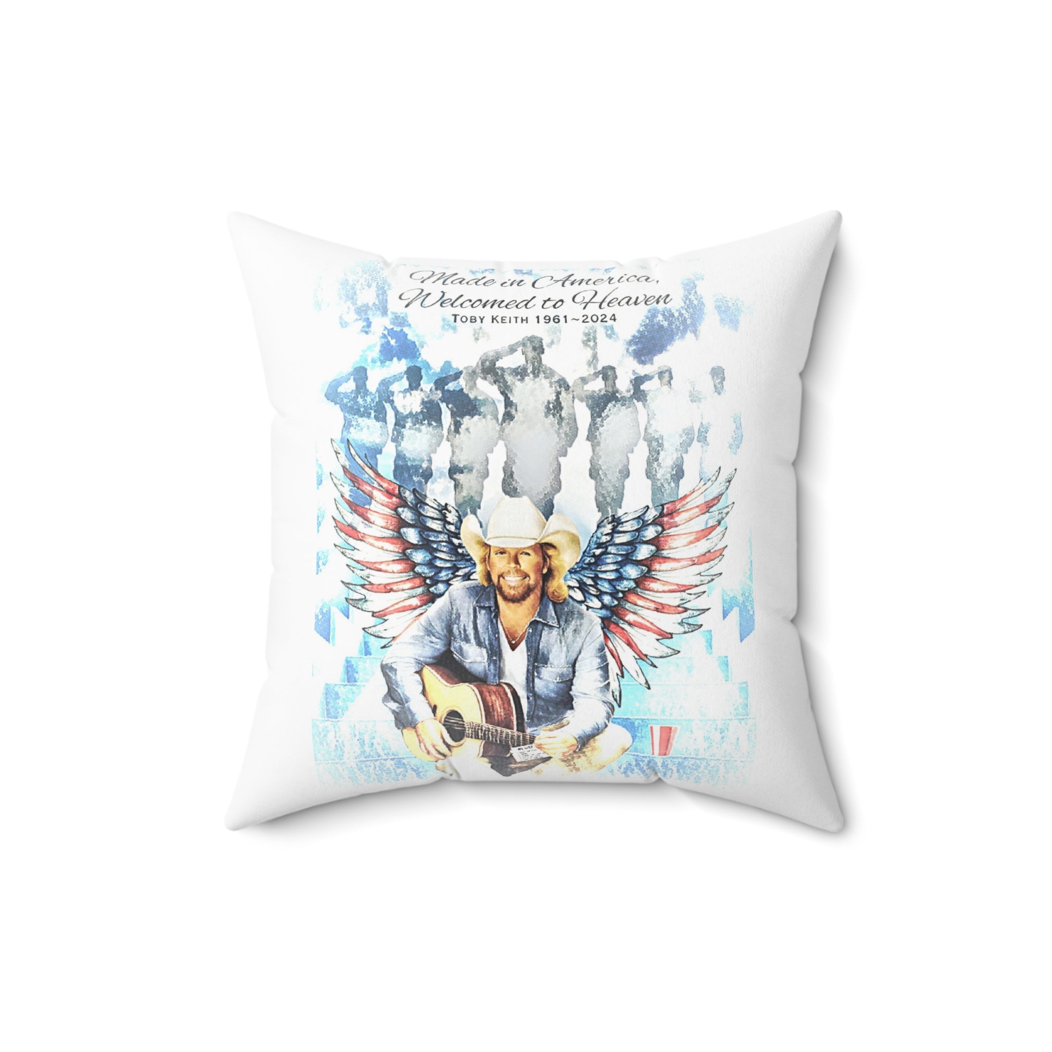 Toby Keith, Patriotic Angel, Throw Pillow, 2 sizes