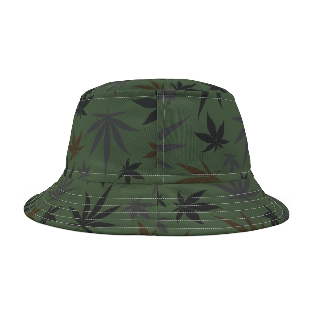 Marijuana Camo Bucket Hat, Summer Sun Hat, Weed Bucket Hat,  Sun Shade Hat