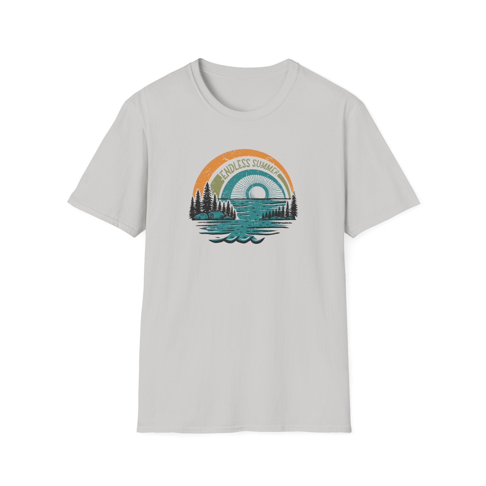 Nature-Inspired Unisex Softstyle T-Shirt, Eco-Friendly Tee, Outdoor Lover Gift, Summer Vibes Apparel, Adventure Clothing