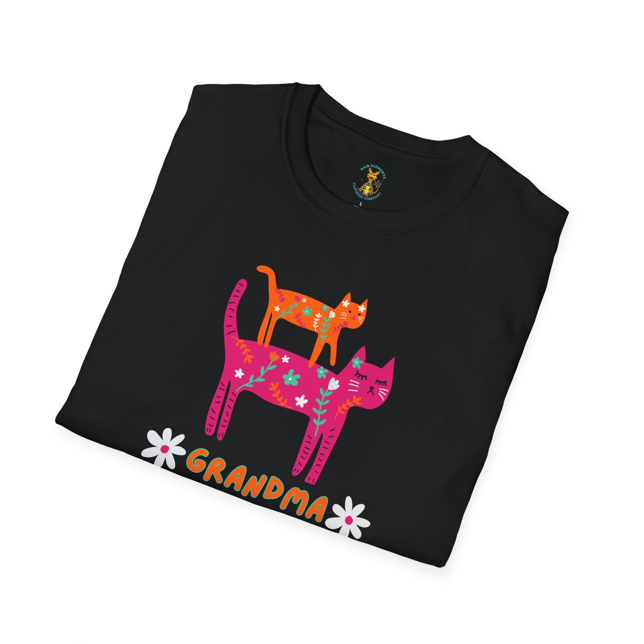 Grandma Cat T-Shirt, Mother's Day T-Shirt, Sizes XS-5X, Cat Print T-Shirt for Women