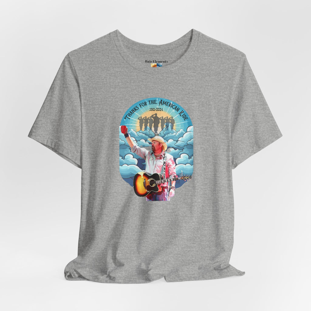 Toby Keith, Thanks for the American Ride, Memorial Tribute Tee,  Toby Keith T-Shirts for Men and Women