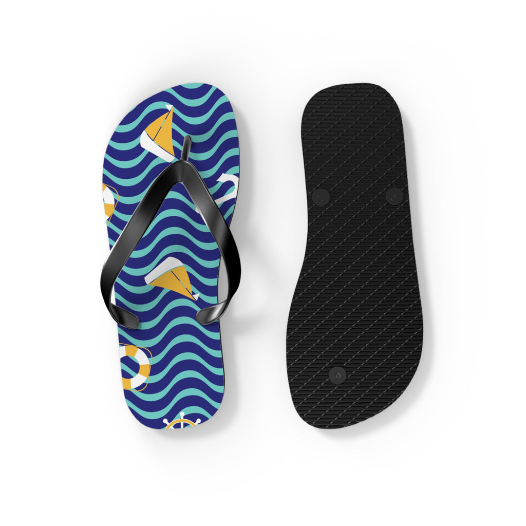 At Sea Tropical Flip Flops