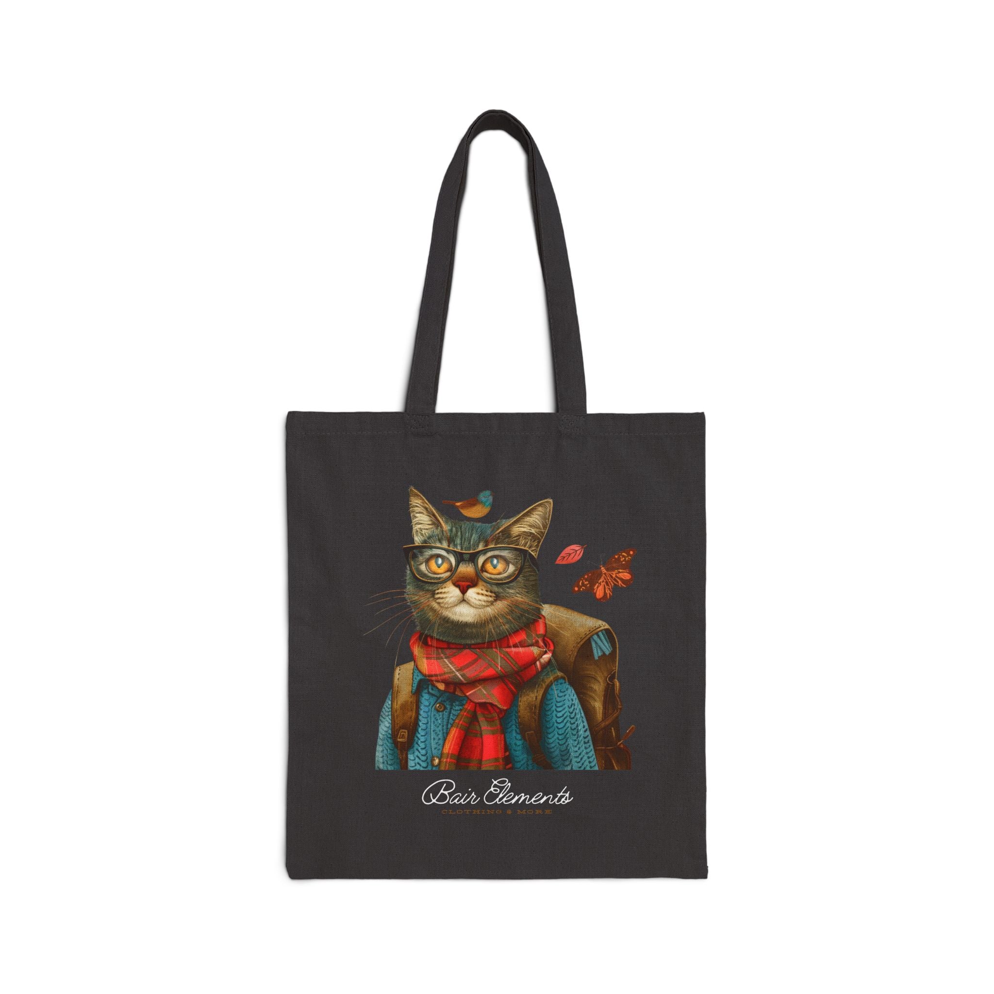 Woodland Fall Cat Heavy Canvas Shopping Tote, Cat Shopping Tote