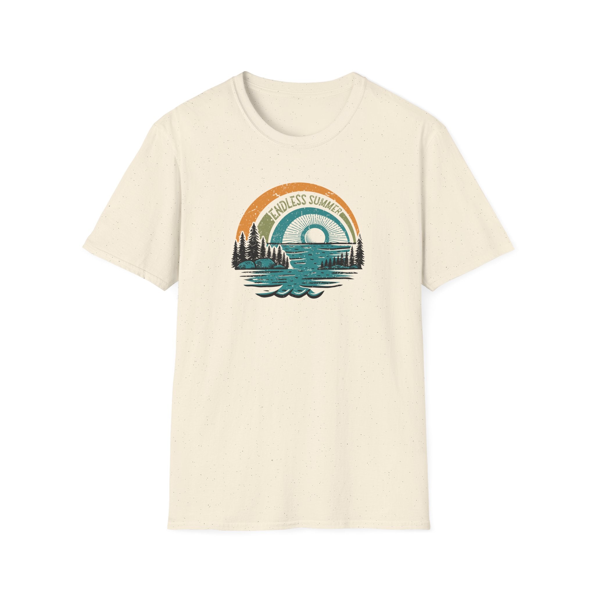 Nature-Inspired Unisex Softstyle T-Shirt, Eco-Friendly Tee, Outdoor Lover Gift, Summer Vibes Apparel, Adventure Clothing